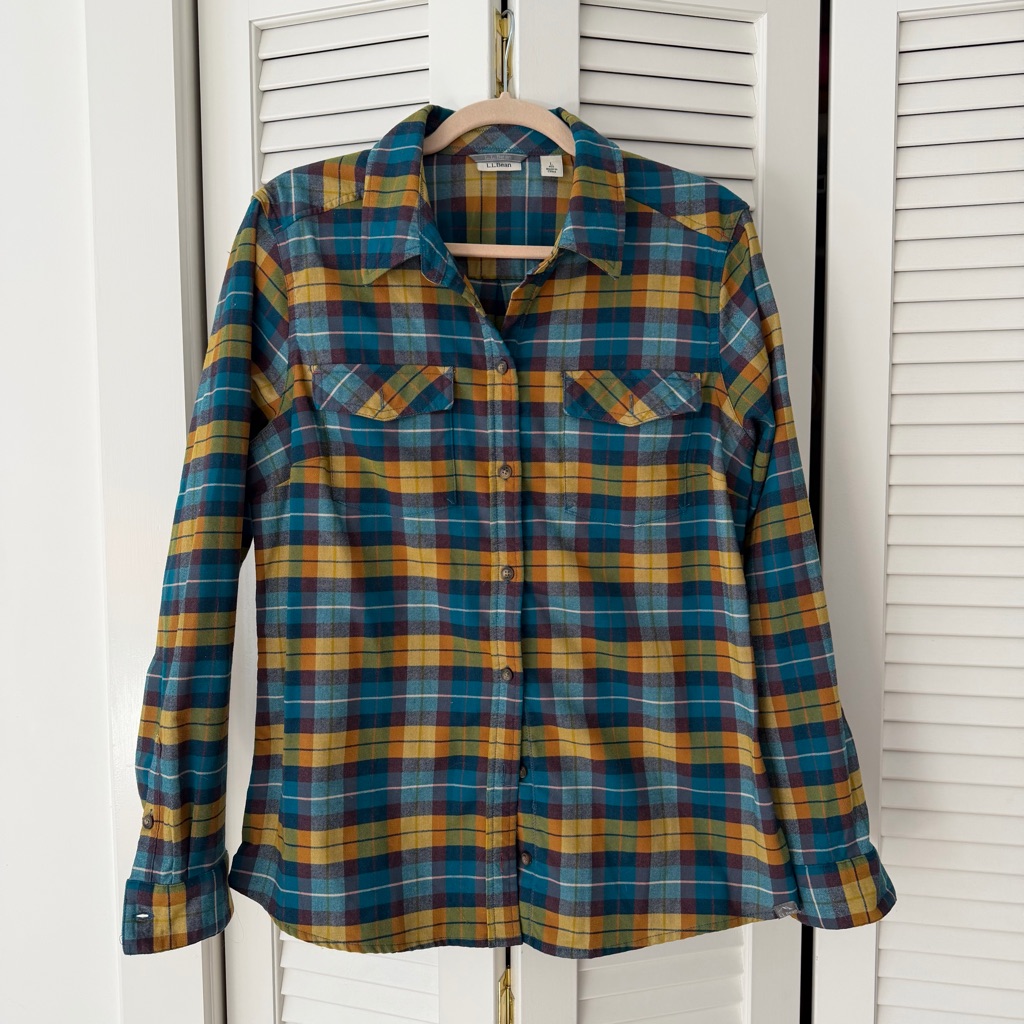 Ll Bean Plaid Flannel - Large